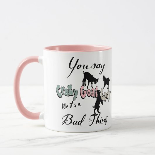 Mug FUNNY CHAT | Vous Dites Crazy Chèvre Lady SW Paste (Gauche)