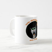 Mug Funny Chat Watching Total Solar Eclipse 2024 (Devant gauche)