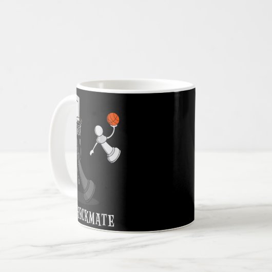Mug Funny Checkmate Chess Basketball Game Board King P (Devant gauche)