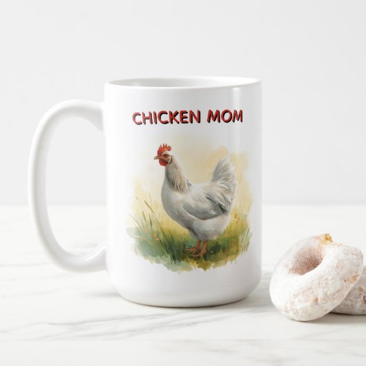 Mug Funny Chicken Mom Farm  (Avec donut)