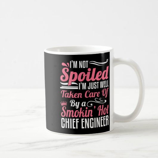 Mug Funny Chief Engineer Wife Girlfriend Maritime Vale (Droite)