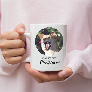 Mug Funny Chien First Christmas Photo personnalisée Ch