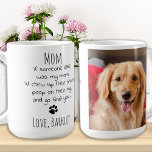 Mug Funny Chien Maman Personnalisé Animaux de compagni<br><div class="desc">Surprenez la maman du chien ce jour des mères, son anniversaire ou toute occasion avec cette super mignonne et drôle tasse de maman du chien. "Si quelqu'un d'autre était ma mère, je mâcherais leurs chaussures, je fouetterais sur leur tapis, et je te trouverais !" Faites un cadeau parfait du chien...</div>