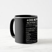 Mug Funny Chien Maman Valeur nutritive (Devant gauche)