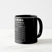 Mug Funny Chien Maman Valeur nutritive (Devant droit)