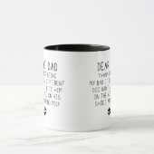 Mug Funny Chien Papa Café design Cher chien papa Merci (Centre)