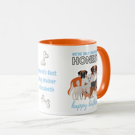 Mug Funny Chien Walker, Trainer, Foster Chien Maman An (Devant droit)