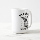 Mug Funny Chihuahua Anxiety Shirt – Distressed Nervous (Devant droit)