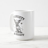 Mug Funny Chihuahua Anxiety Shirt – Distressed Nervous (Devant gauche)
