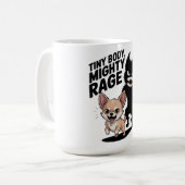 Mug Funny Chihuahua Chien "Petit Corps, Puissant Âge" (Devant gauche)