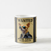 Mug Funny Chihuahua WANTED Poster with Cool Sunglasses (Centre)