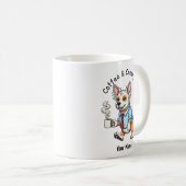 Mug Funny Chinese Crested Dog Business Suit Coffee  (Devant droit)
