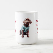 Mug Funny Chocolate Lab dans le Sweat de Noël (Centre)