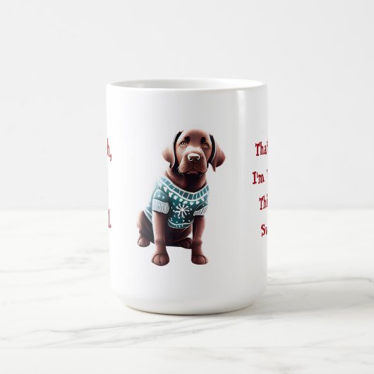 Mug Funny Chocolate Lab dans le Sweat de Noël (Centre)