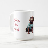Mug Funny Chocolate Lab dans le Sweat de Noël (Devant gauche)