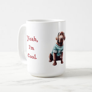 Mug Funny Chocolate Lab dans le Sweat de Noël