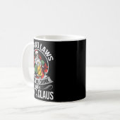 Mug Funny Christmas Beer Drinking With Santa Clause (Devant gauche)