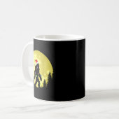 Mug Funny Christmas Bigfoot Santa Hat Moon Sasquatch M (Devant gauche)
