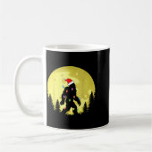 Mug Funny Christmas Bigfoot Santa Hat Moon Sasquatch M (Gauche)
