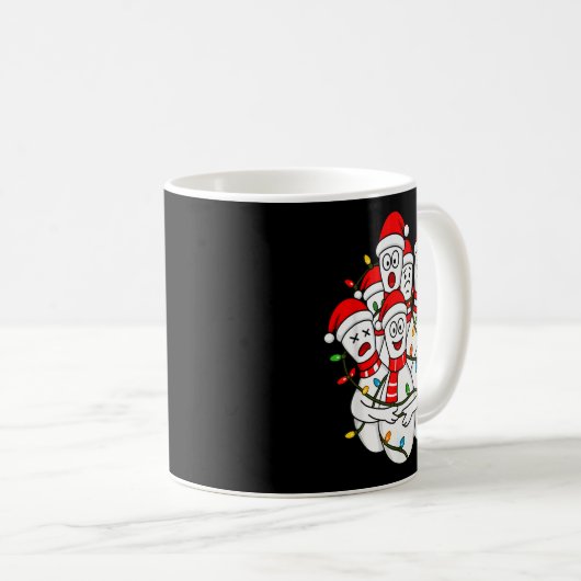 Mug Funny Christmas Bowling Santa Bowling Ns Team Men (Devant droit)