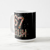 Mug Funny Christmas Candy Cane 6-7 Six Seven Bruh  (Devant gauche)