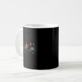 Mug Funny Christmas Cat Black Cat Xmas Light Pajama Me (Devant gauche)