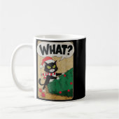 Mug Funny Christmas Cat Christmas Tree Meowy Christmas (Gauche)