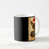 Mug Funny Christmas Cat- Cute Siamese Santa Hat Tee  (Devant droit)