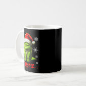Mug Funny Christmas Cat Ew People Meowy Cat Lovers Men (Devant gauche)