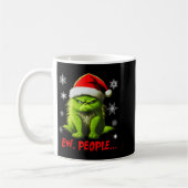 Mug Funny Christmas Cat Ew People Meowy Cat Lovers Men (Gauche)