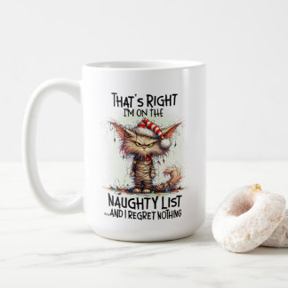 Mug Funny Christmas Cats Naughty List