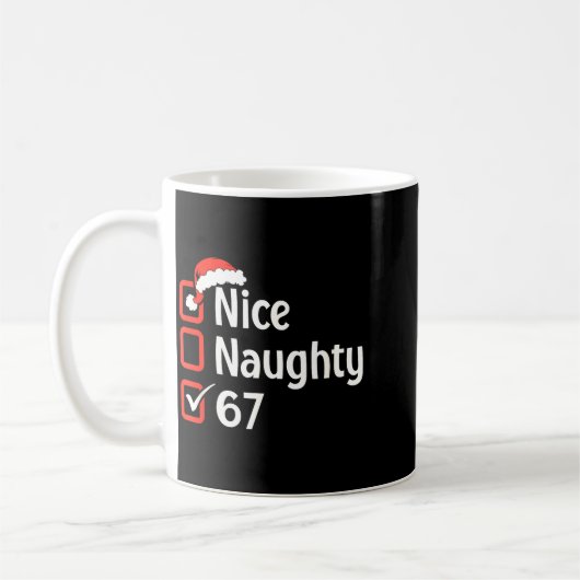Mug Funny Christmas Checked List Nice Naughty 6 7 Meme (Gauche)