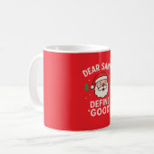 Mug Funny Christmas “Dear Santa Define Good” – CuteMug (Devant gauche)