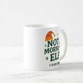 Mug Funny Christmas Elf Morning Lazy Personalized (Devant droit)