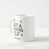 Mug Funny Christmas Elf Morning Lazy Personalized (Devant gauche)