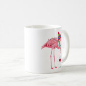 Mug Funny Christmas Flamingo with Wine (Devant droit)