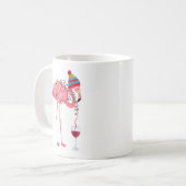 Mug Funny Christmas Flamingo with Wine (Devant gauche)