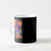 Mug Funny Christmas Galaxy Cat In Space Cat Riding Zza (Devant gauche)