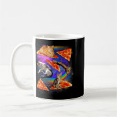 Mug Funny Christmas Galaxy Cat In Space Cat Riding Zza (Gauche)