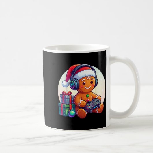 Mug Funny Christmas Gamer Gingerbread Xmas Gaming Men (Droite)