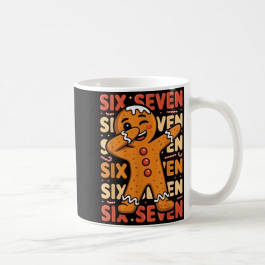 Mug Funny Christmas Gingerbread Cookie Dab Six Seven 6 (Droite)