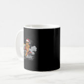 Mug Funny Christmas Gingerbread Man Biker Riding A Mot (Devant gauche)