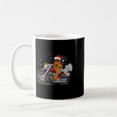 Mug Funny Christmas Gingerbread Man Biker Riding A Mot (Gauche)