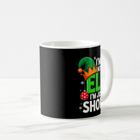 Mug Funny Christmas Im Not An Elf Just Short Xmas Men (Devant droit)