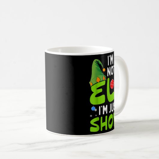Mug Funny Christmas Im Not An Elf Just Short Xmas Men  (Devant droit)