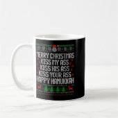 Mug Funny Christmas Kiss My Happy Hanukkah Humor  (Gauche)