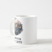 Mug Funny Christmas Matching Couple Naughty Nice Photo (Devant gauche)