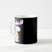 Mug Funny Christmas Moose With Sungles And Holiday Lig (Devant gauche)
