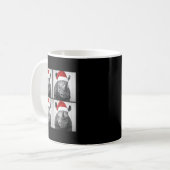 Mug Funny Christmas Rhinoceros Santa Photo Booth Safar (Devant gauche)