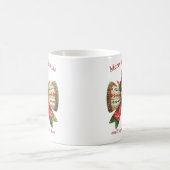 Mug Funny Christmas rustic bow with elves hat (Centre)